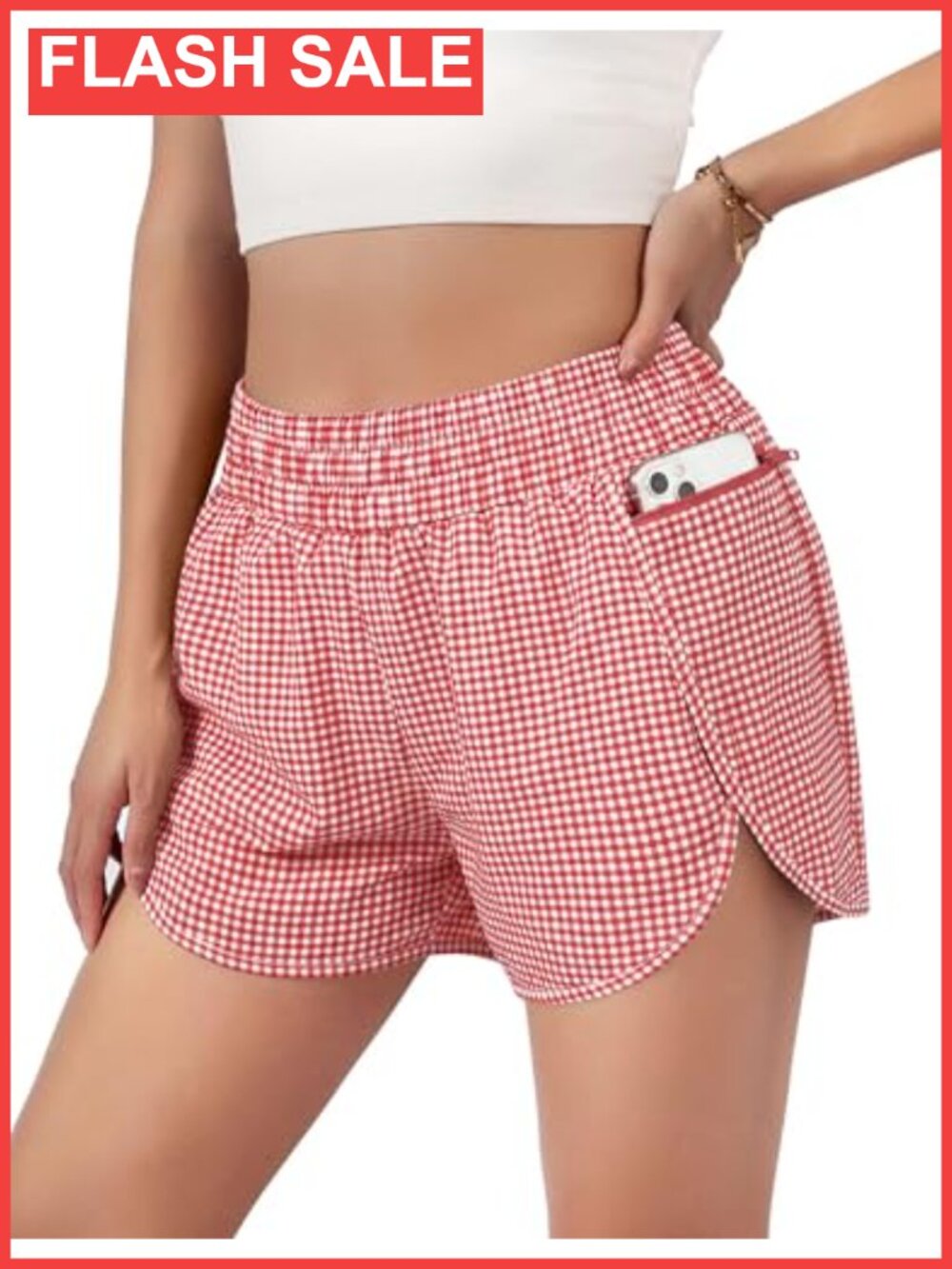 Womens Quick-Dry Running Shorts High Waisted Athletic Gym Biker Short